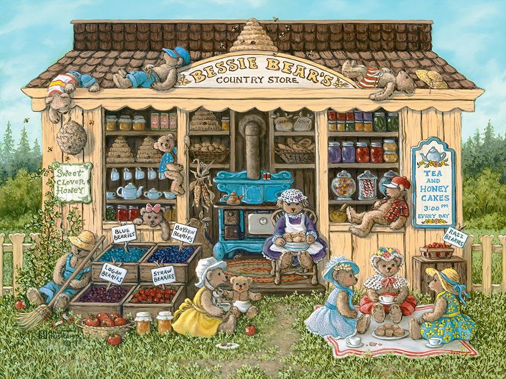 Bessie Bears Country Store art print by Janet Kruskamp for $57.95 CAD