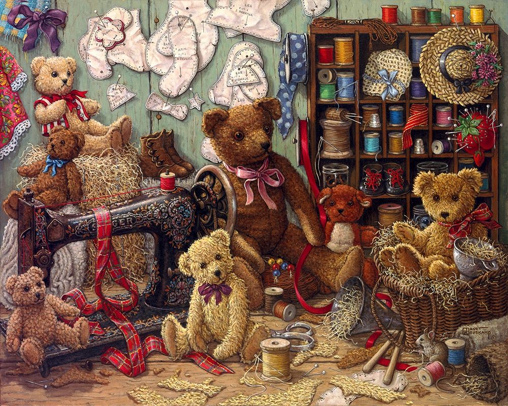 Teddy Bear Workshoppe art print by Janet Kruskamp for $57.95 CAD