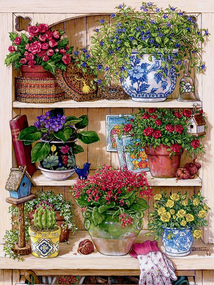 Flower Cupboard art print by Janet Kruskamp for $57.95 CAD