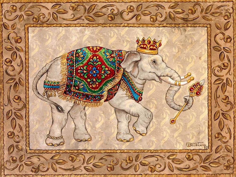 Royal Elephant I art print by Janet Kruskamp for $57.95 CAD