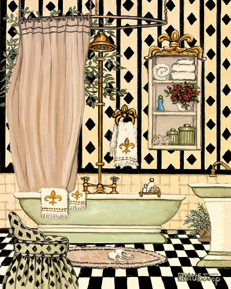 Elegant Bath II art print by Janet Kruskamp for $57.95 CAD