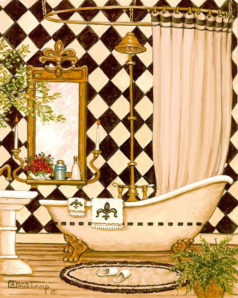 Elegant Bath I art print by Janet Kruskamp for $57.95 CAD