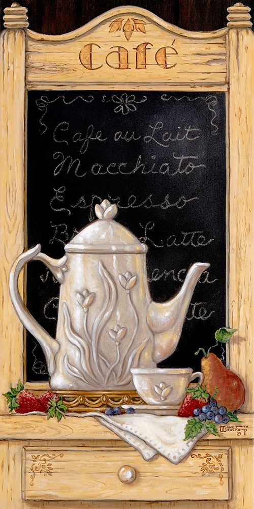 Coffee and Fruit I art print by Janet Kruskamp for $57.95 CAD