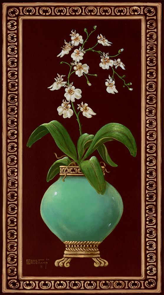 Ginger Jar with Orchids II art print by Janet Kruskamp for $57.95 CAD