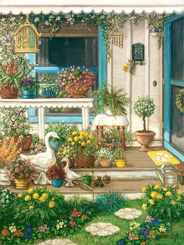 Spring Front Porch art print by Janet Kruskamp for $57.95 CAD