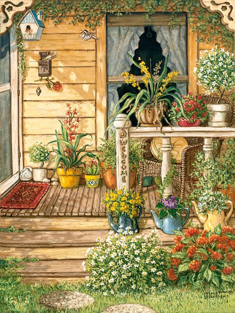 Summer Front Porch art print by Janet Kruskamp for $57.95 CAD