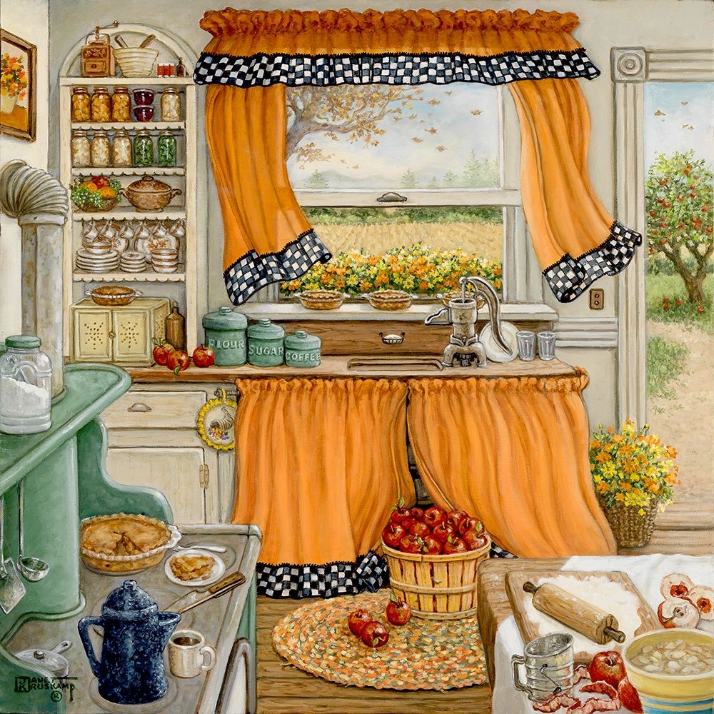 Pie Baking Day art print by Janet Kruskamp for $57.95 CAD