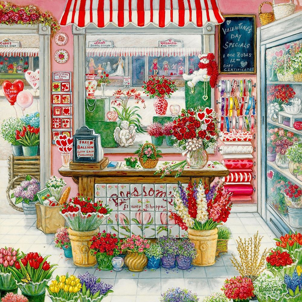 Blossoms Flower Shoppe art print by Janet Kruskamp for $57.95 CAD