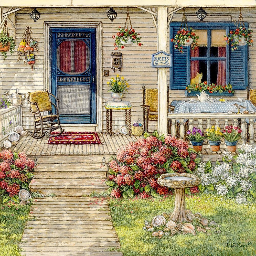Front Porch in Maine art print by Janet Kruskamp for $57.95 CAD