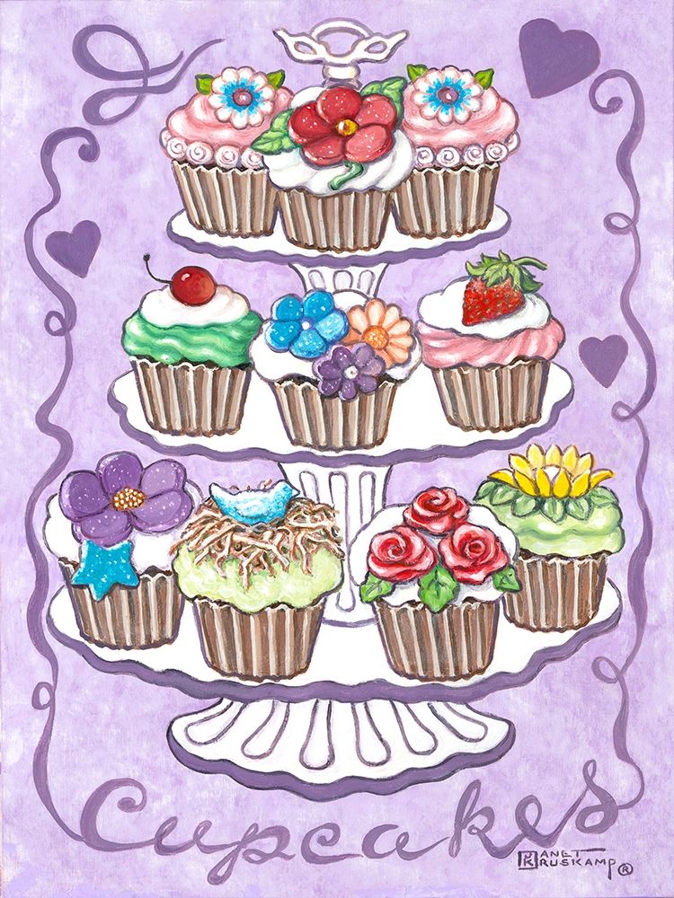 Cupcakes art print by Janet Kruskamp for $57.95 CAD