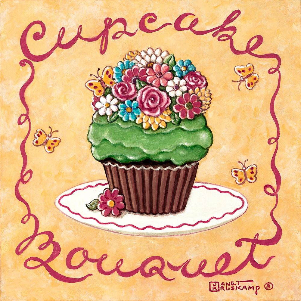 Cupcake Bouquet art print by Janet Kruskamp for $57.95 CAD