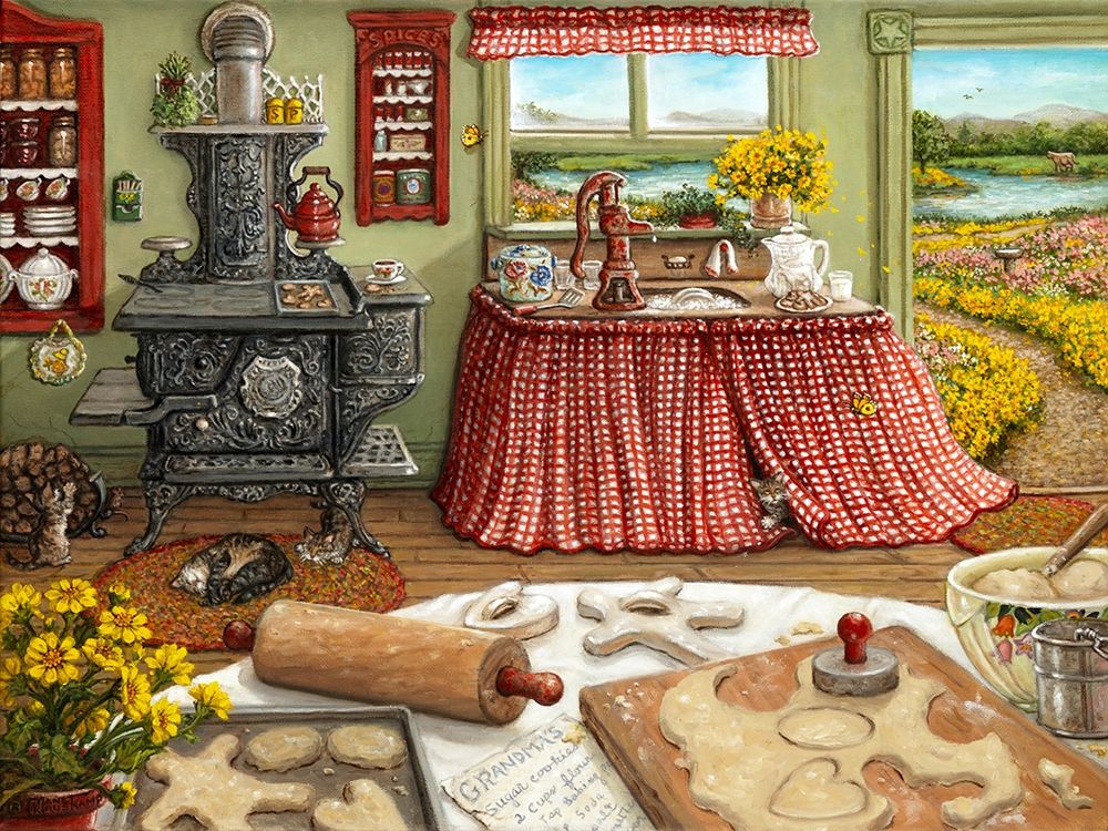 Cookie Baking Day art print by Janet Kruskamp for $57.95 CAD