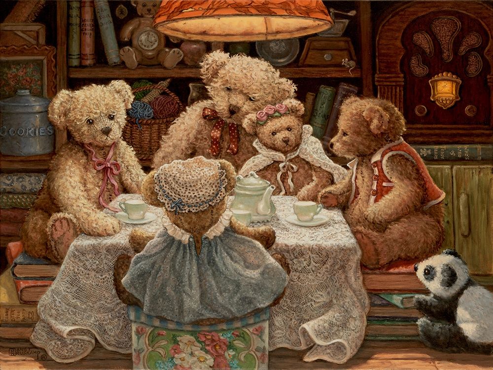 Teddy Bear Tea Party art print by Janet Kruskamp for $57.95 CAD