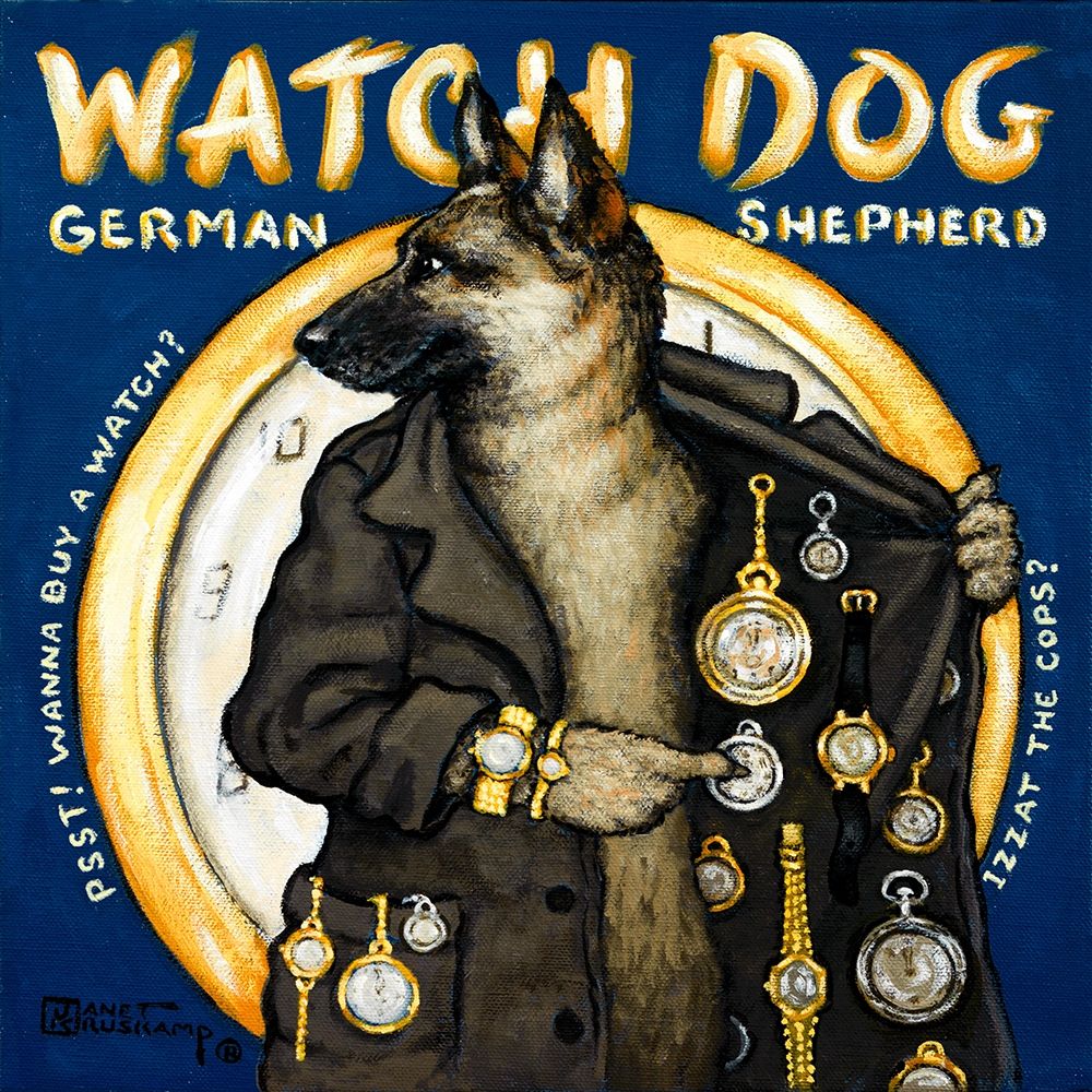 Watch Dog art print by Janet Kruskamp for $57.95 CAD
