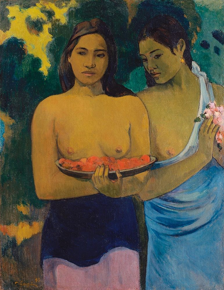 Two Tahitian Women art print by Paul Gauguin for $57.95 CAD