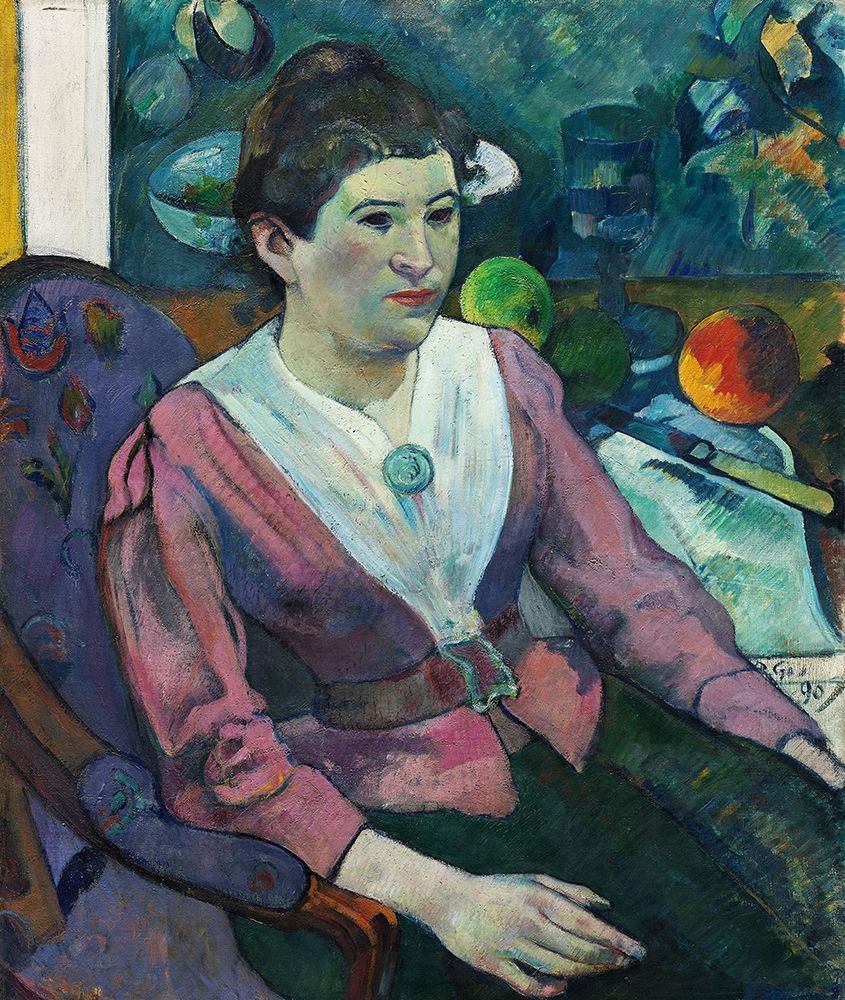 Woman in front of a Still Life by Cezanne art print by Paul Gauguin for $57.95 CAD