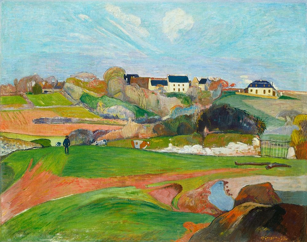 Landscape at Le Pouldu art print by Paul Gauguin for $57.95 CAD