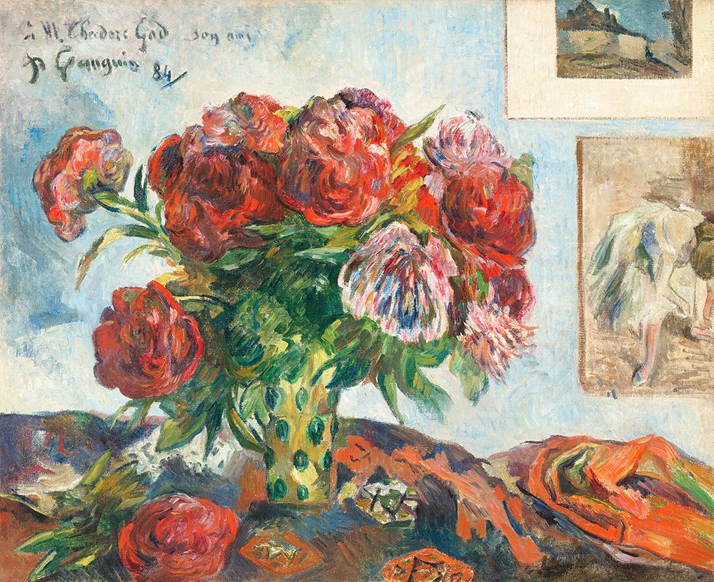 Still Life with Peonies art print by Paul Gauguin for $57.95 CAD