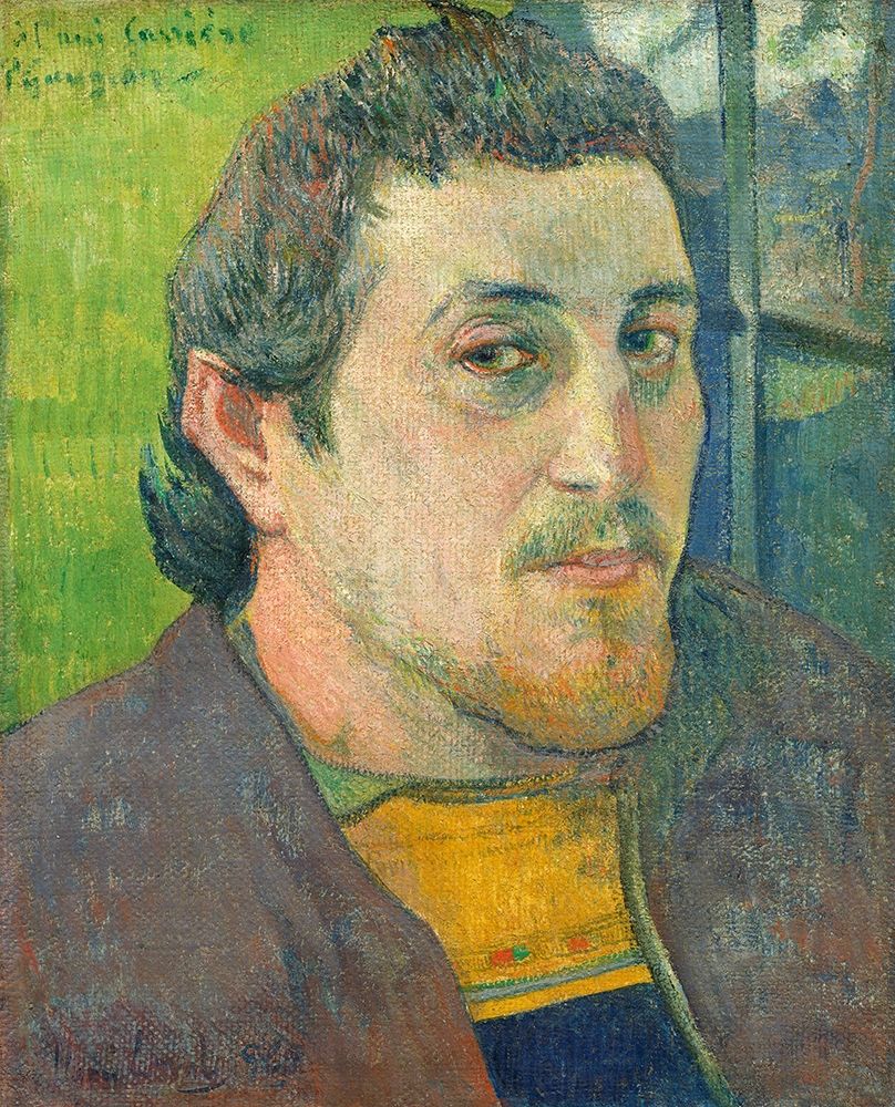 Self-Portrait Dedicated to Carriere art print by Paul Gauguin for $57.95 CAD