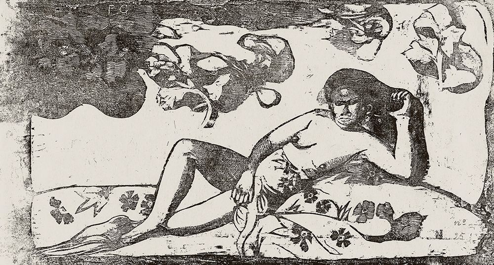 Te arii vahine opoi (Woman with Mangos Tired), from the Suite of Late Wood-Block Prints art print by Paul Gauguin for $57.95 CAD