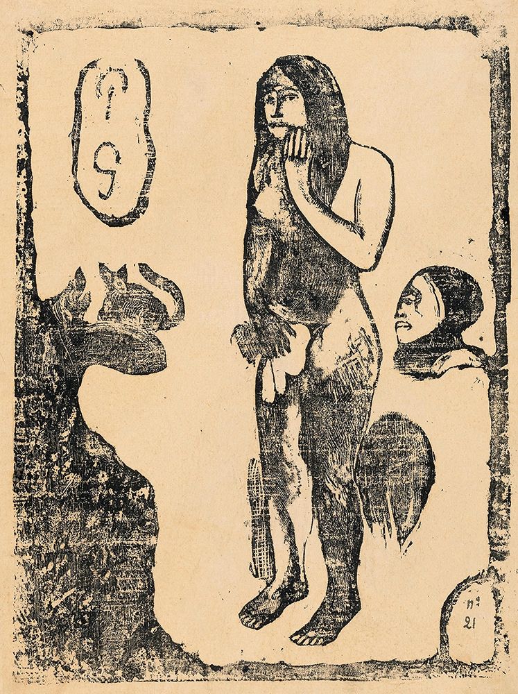 Eve, from the Suite of Late Wood-Block Prints art print by Paul Gauguin for $57.95 CAD