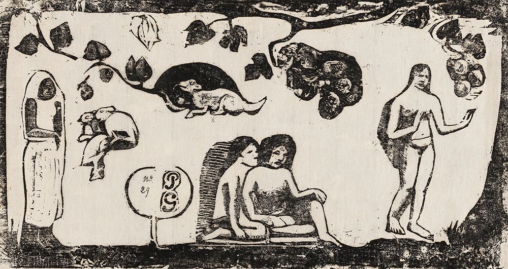 Women, Animals, and Foliage, from the Suite of Late Wood-Block Prints art print by Paul Gauguin for $57.95 CAD