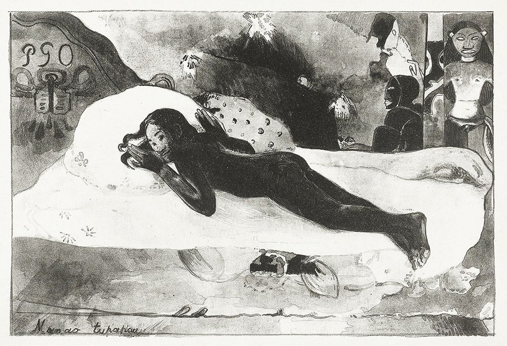 Lying Girl and Spirits of the Deceased art print by Paul Gauguin for $57.95 CAD