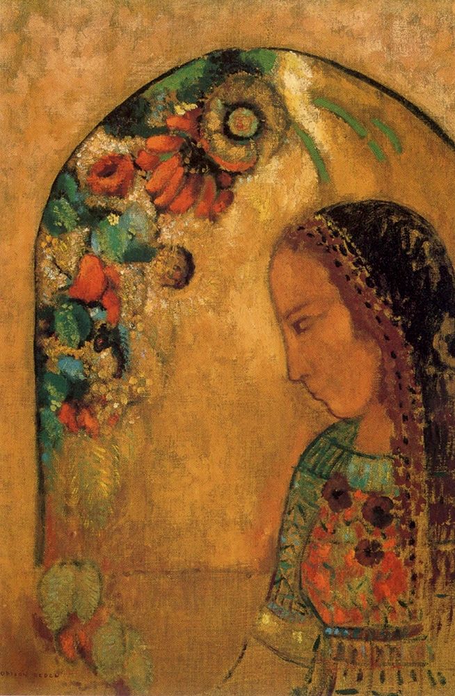 Lady of the Flowers art print by Odilon Redon for $57.95 CAD