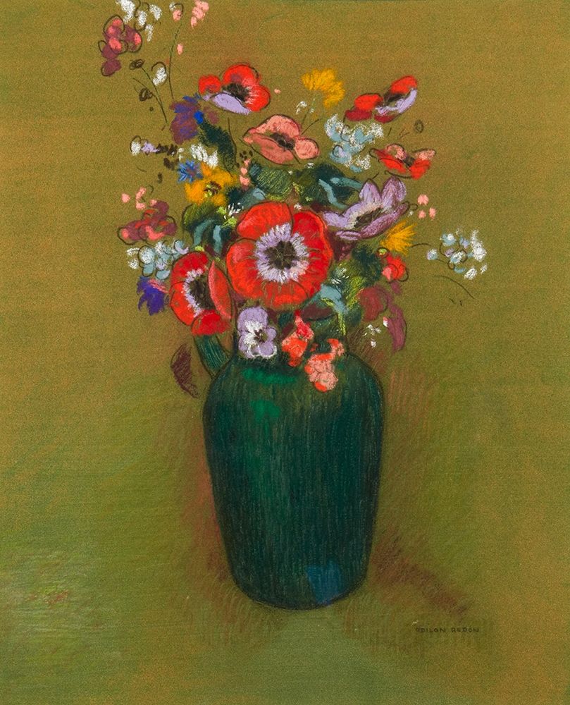Vase of Flowers, ca. 1900â€“1910 art print by Odilon Redon for $57.95 CAD