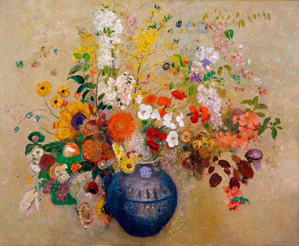 Flowers, 1909 art print by Odilon Redon for $57.95 CAD