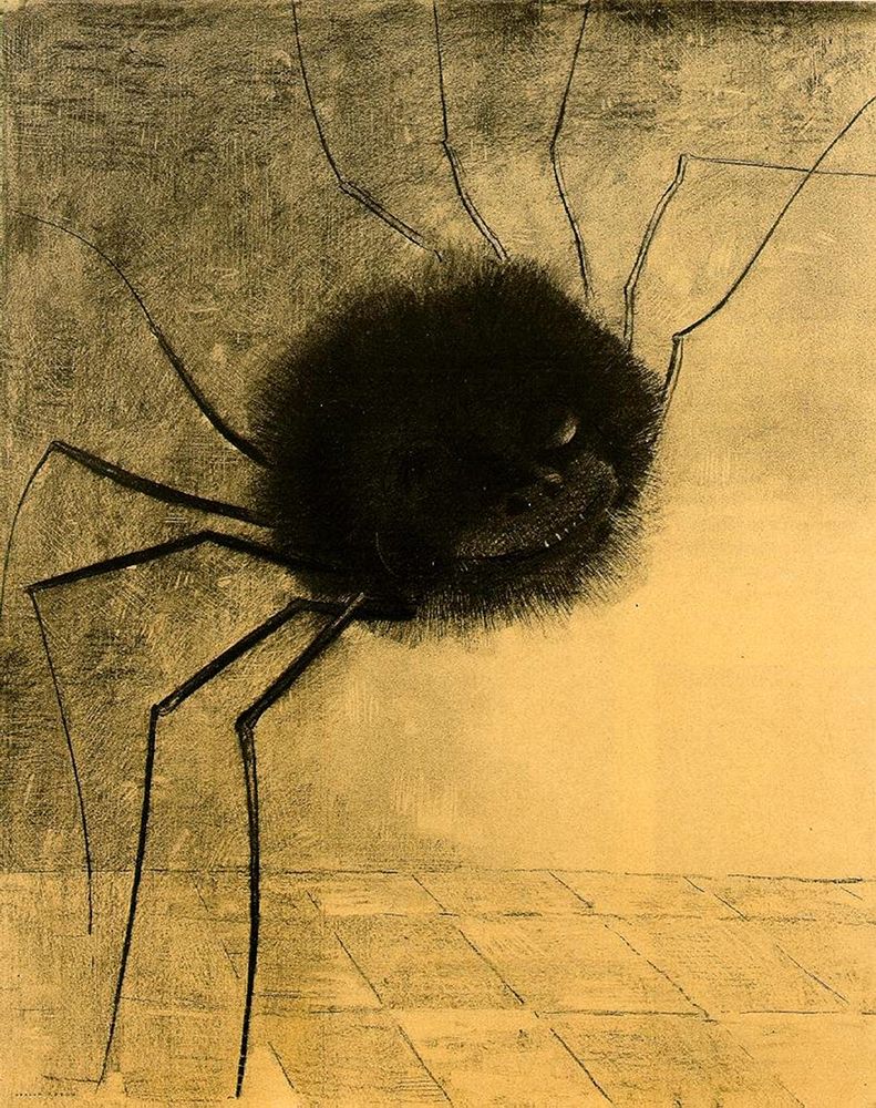 The Smiling Spider art print by Odilon Redon for $57.95 CAD