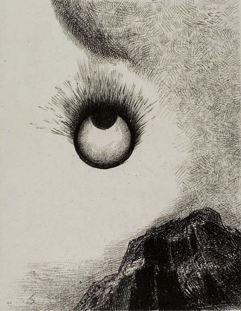 Everywhere eyeballs are aflame art print by Odilon Redon for $57.95 CAD
