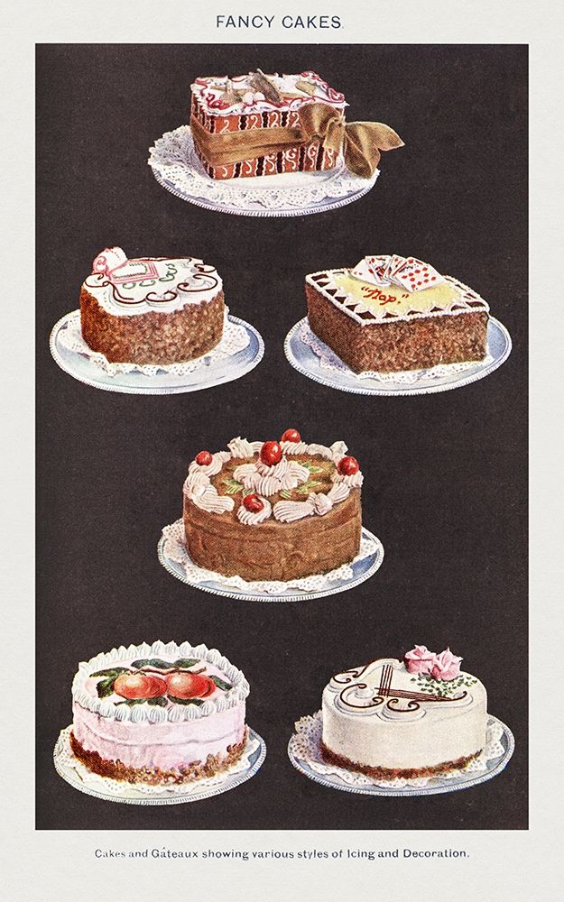 Fancy Cakes art print by Mrs. Beetons Book of Household Management for $57.95 CAD