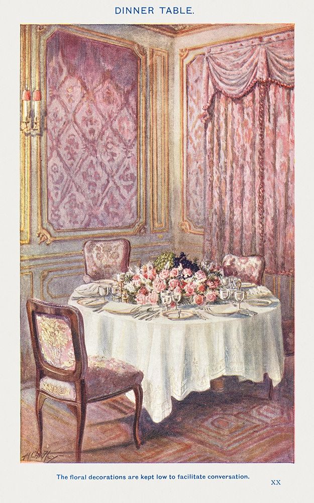 A Dinner TableÂ  art print by Mrs. Beetons Book of Household Management for $57.95 CAD