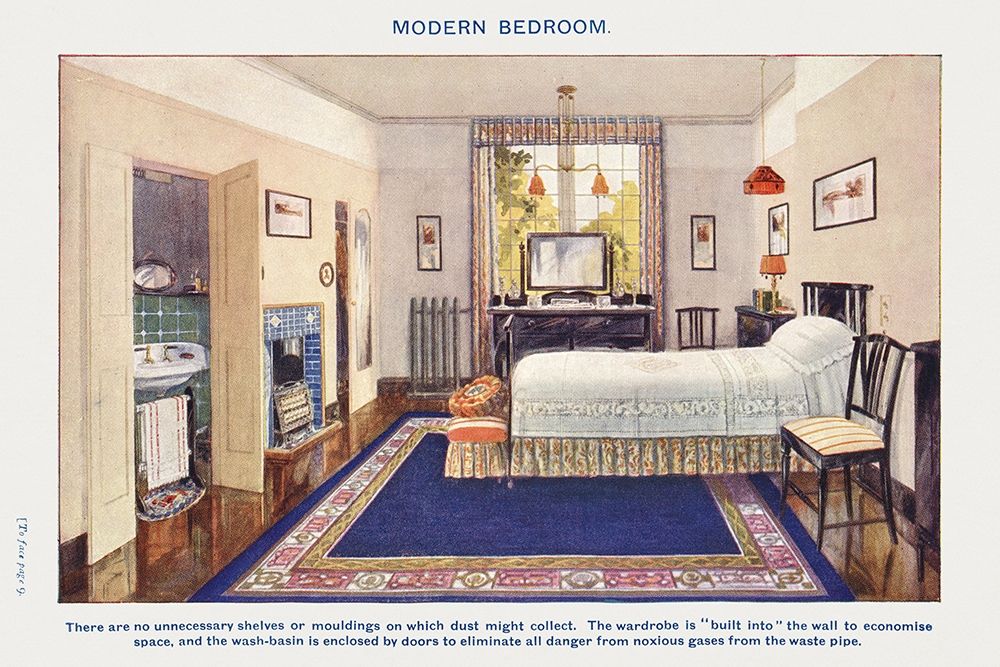 Modern bedroom art print by Mrs. Beetons Book of Household Management for $57.95 CAD