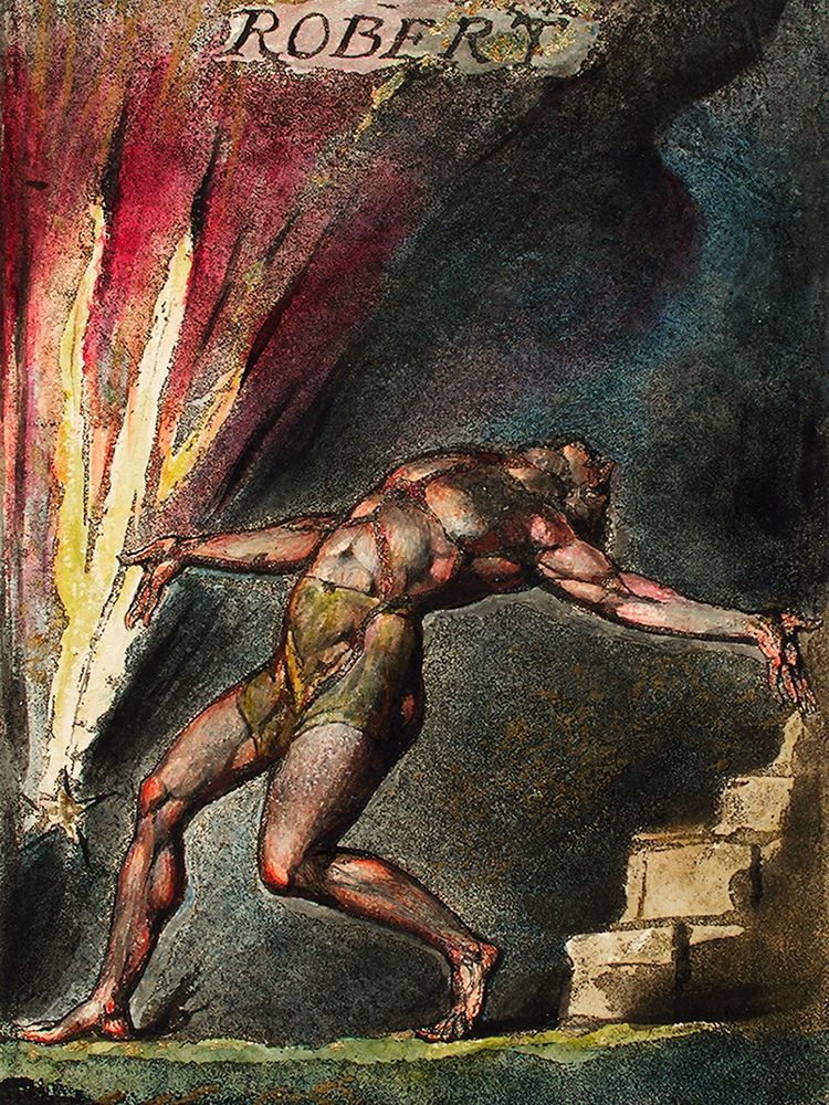 Robert illustration from Milton art print by William Blake for $57.95 CAD