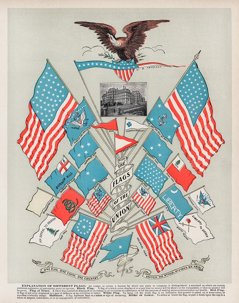 The Flags of the Union art print by Vintage Illustration for $57.95 CAD