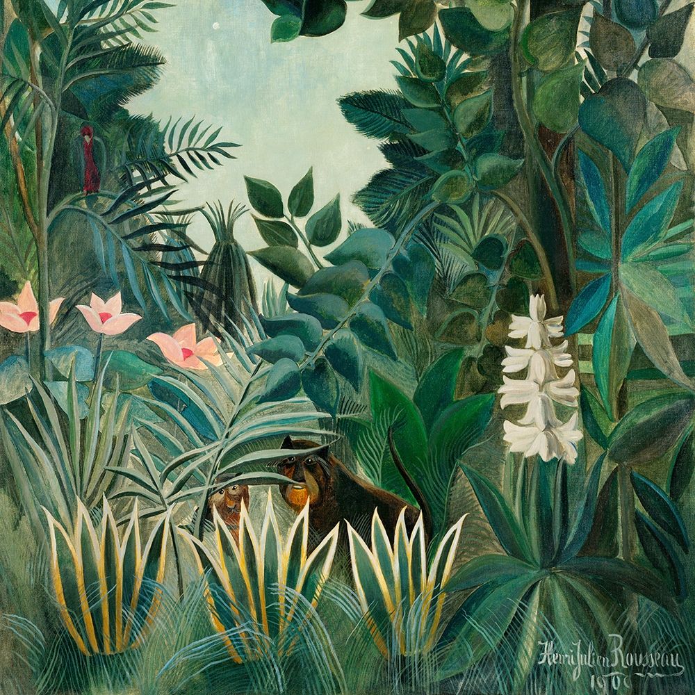 The Equatorial Jungle 1909 art print by Henri Rousseau for $57.95 CAD