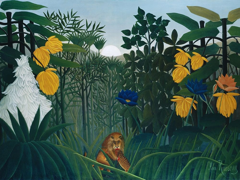 The Repast of the Lion 1907 art print by Henri Rousseau for $57.95 CAD