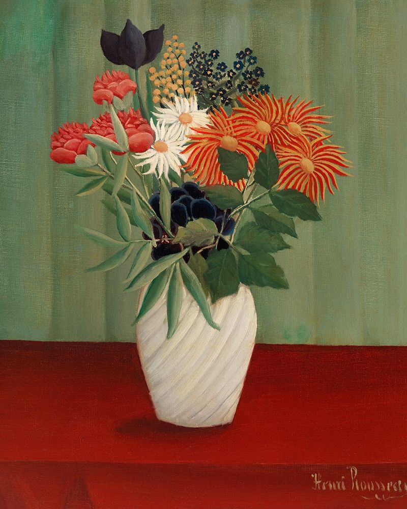 Bouquet of Flowers with China Asters and Tokyos art print by Henri Rousseau for $57.95 CAD