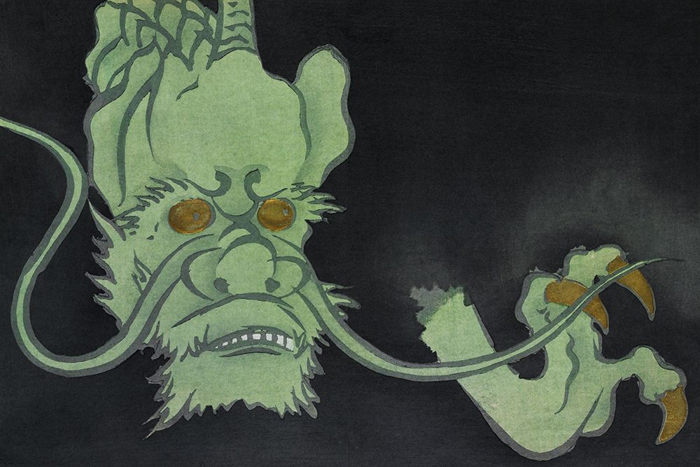 Golden eyed monster from Momoyogusa art print by Kamisaka Sekka for $57.95 CAD