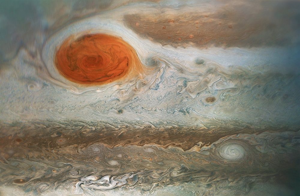 Jupiters Great Red Spot as Viewed by Voyager 1 art print by NASA for $57.95 CAD