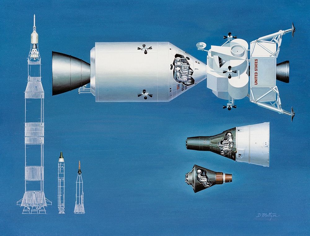 NASA spacecraft comparison art print by NASA for $57.95 CAD