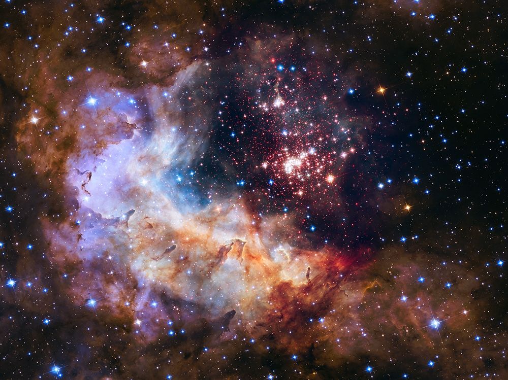 NASA Unveils Celestial Fireworks as Official Hubble 25th Anniversary Image art print by NASA for $57.95 CAD