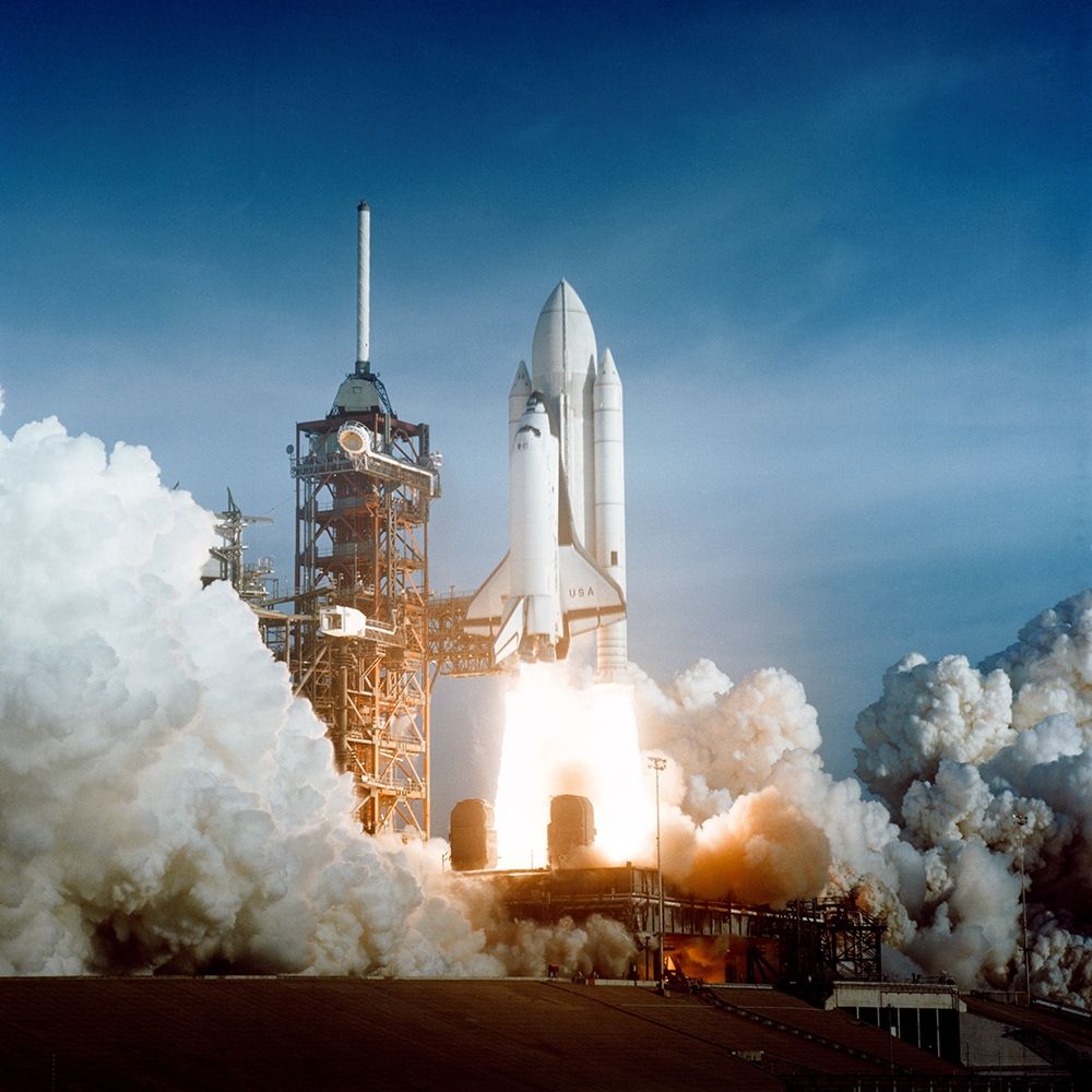 Space Shuttle Columbia launching art print by NASA for $57.95 CAD