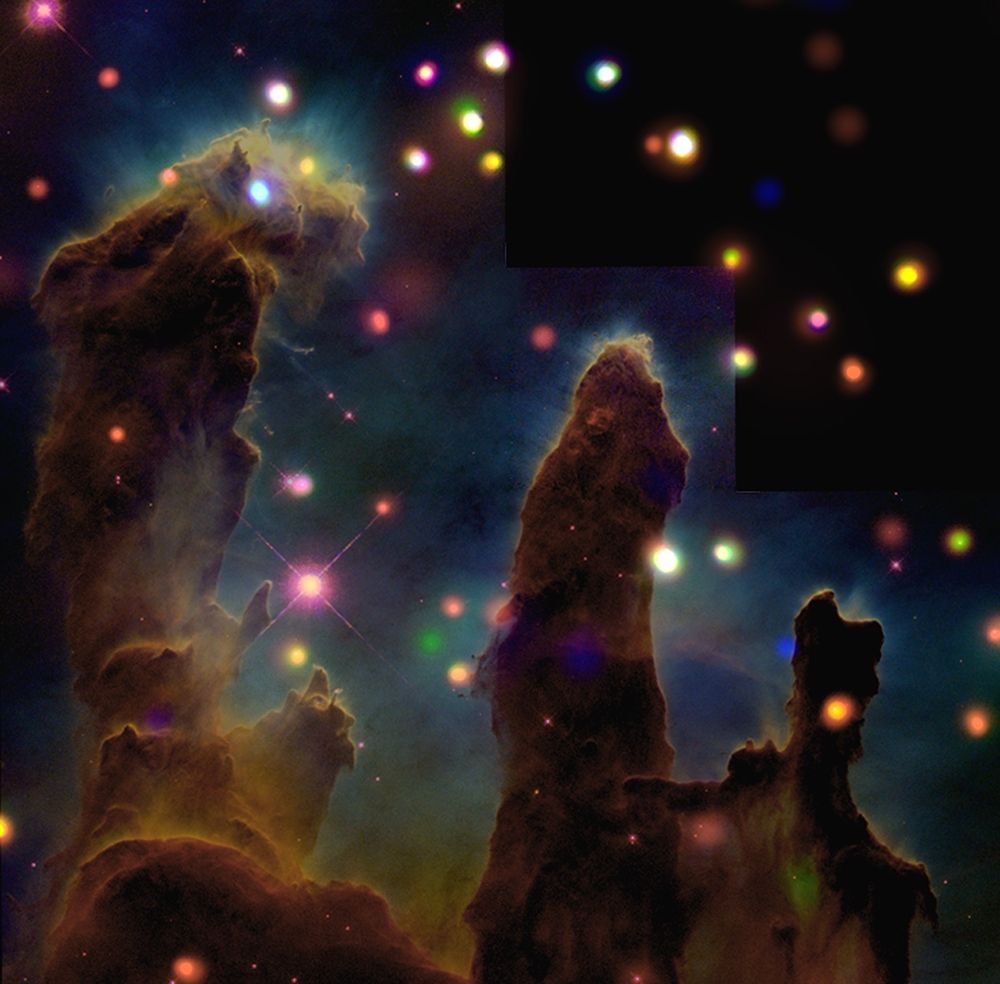 The Eagle Nebula, Pillars of Creation art print by NASA for $57.95 CAD