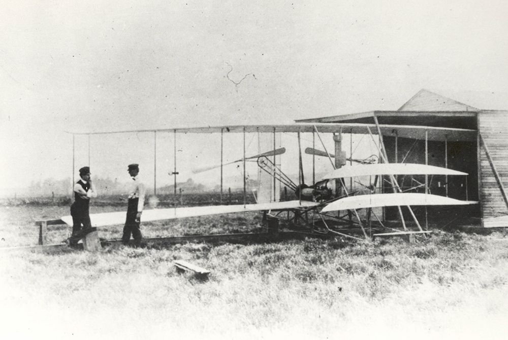 Wilber and Orville Wright with Flyer II at Huffman Prairie art print by NASA for $57.95 CAD