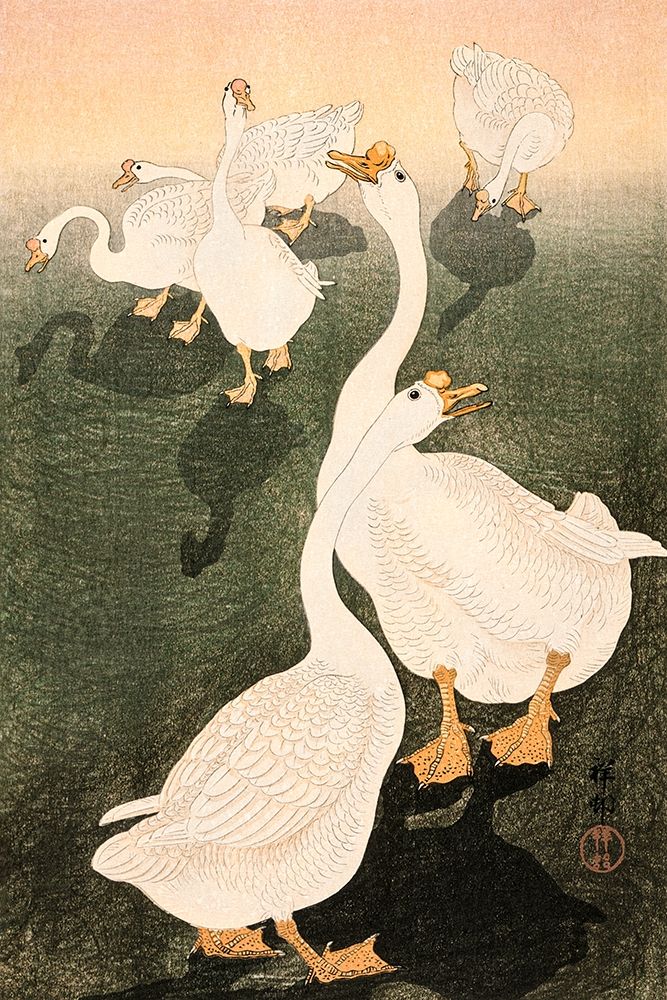 Geese art print by Ohara Koson for $57.95 CAD