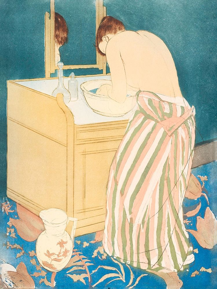 Woman Bathing art print by Mary Cassatt for $57.95 CAD