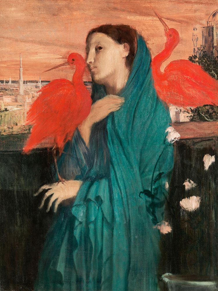 Young Woman with Ibis art print by Edgar Degas for $57.95 CAD
